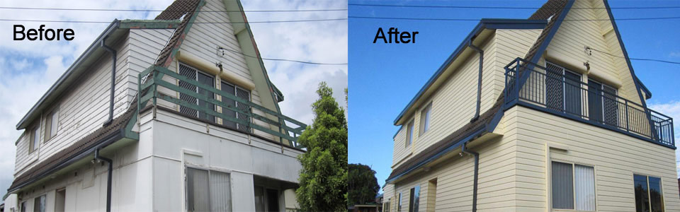 Cladding over fibro home in sydney